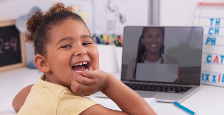 Girl smiling