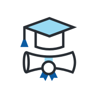 graduate hat and diploma icon graduate hat and diploma icon
