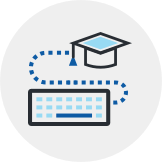 graduate hat and keyboard icon graduate hat and keyboard icon