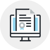 screen computer and diploma certification icon screen computer and diploma certification icon