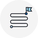Illustration of a path with a flag Illustration of a path with a flag