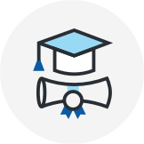 Illustration of a diploma and a graduation hat Illustration of a diploma and a graduation hat