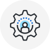 Nut with avatar inside icon